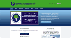 Desktop Screenshot of americancanyonchiropractic.com